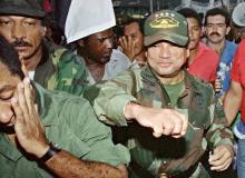 L'ancien dictateur Manuel Noriega le 2 mai 1989 à Panama City