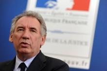 Le garde des Sceaux François Bayrou lors d'une conférence de presse au tribunal de Pau (Pyrénées-Atl