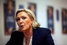 Marine Le Pen, présidente du Front national à Lens le 14 juin 2017.