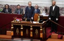 Francois de Rugy, le nouvel occupant du perchoir de l'Assemblée nationale, lors de son élection le 2