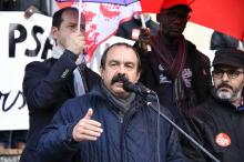 Le secrétaire général de la CGT, Philippe Martinez, lors d'une manifestation à Aulnay-sous-Bois, le 