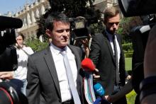 Manuel Valls arrive à l'Assemblée nationale le 19 juin 2017