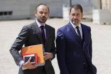 Edouard Philippe et Christophe Castaner à l'Elysée le 22 juin 2017