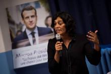 L'ancienne ministre du Travail Myriam El Khomri, candidate aux législatives à Paris, le 1er juin 201