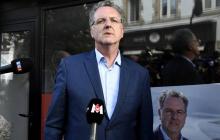 Le ministre de la Cohésion des territoires Richard Ferrand, le 11 juin 2017 à Châteaulin