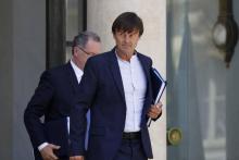 Le ministre de la Transition écologique Nicolas Hulot, le 14 juin 2017 à la sortie de l'Elysée à Par