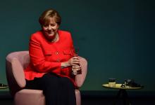 La Chancelière allemande Angela Merkel lors d'une interview avec le magazine Brigitte le 26 juin 201