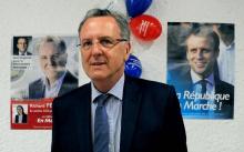 Le ministre de la Cohésion des Territoires Richard Ferrand en campagne pour les législatives à Telgr