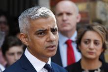 Le maire de Londres Sadiq Khan, le 18 juin 2017 dans la capitale britannique