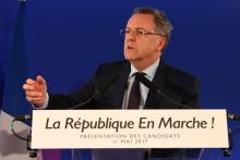 Richard Ferrand, secrétaire général du mouvement La République en marche (EMA) en conférence de pres