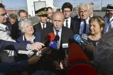 Jacqueline Gourault, Gérard Collomb et Natacha Bouchart à Calais le 23 juin 2017