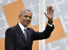 L'ex-président américain Barack Obama à Berlin le 25 mai 2017