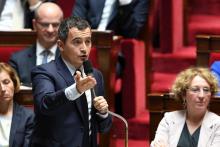 Le ministre Gérald Darmanin lors des questions d'actualité à l'Assemblée nationale le 12 juillet 201