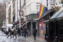 Vue sur une rue du Soho, à Londres, le 27 février 2017