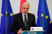 Le commissaire européen aux migrations Dimitris Avramopoulos, le 28 mars 2017 à Budapest