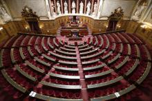 L'hémicycle du Sénat, le 7 avril 2015 à Paris