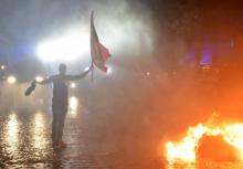 Début d'une manifestation anti-G20 à haut risque à Hambourg, le 6 juillet 2017 en Allemagne