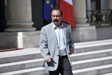 Le secrétaire général de la CGT Philippe Martinez, au Palais de l'Elysée à Paris le 23 mai 2017