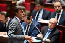 Le ministre de la Transition écologique Nicolas Hulot, le 12 juillet 2017 à L'Assemblée nationale à 