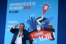 Le président du Medef Pierre Gattaz à Paris, le 25 juillet 2017