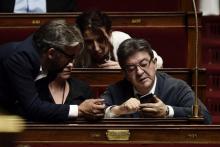 Jean-Luc Mélenchon à l'Assemblée nationale à Paris le 1er août 2017