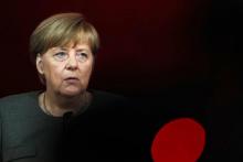 La chancelière allemande Angela Merkel, le 18 août 2017 à Berlin