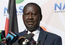 Le leader de l'opposition au Kenya, Raila Odinga, le 13 août 2017, à Nairobi