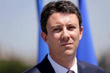 Le secrétaire d'Etat au ministère de l'Economie Benjamin Griveaux, lors d'une conférence de presse à