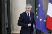 Bruno Le Maire quitte l'Elysée à l'issue du conseil des minitres le 28 juin 2017