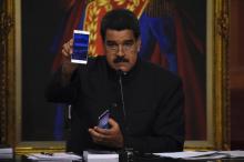 Le président socialiste vénézuélien Nicolas Maduro, le 22 août 2017 lors d'une conférence de presse 