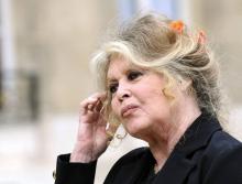 Brigitte Bardot à la sortie de l'Elysée, le 27 septembre 2007 à Paris