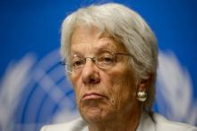 Carla del Ponte, ancienne procureure spécialiste du crime de guerre et membre de la commission d'enq