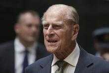 Le prince Philip, époux de la reine Elizabeth II, le 13 juin 2017 à la gare de Londres Paddington