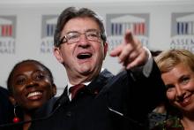 Jean-Luc Mélenchon à l'Assemblée nationale à Paris, le 27 juin 2017