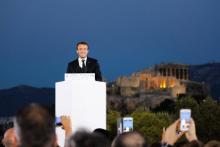 Le président français Emmanuel Macron, le 8 septembre 2017 à Athènes