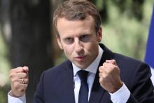 Le président Emmanuel Macron à Athènes le 8 septembre 2017