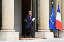 La ministre des Transports, Elisabeth Borne, quitte le palais de la l'Elysées, à Paris, le 27 septem