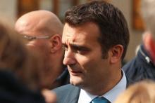 Le vice-président du FN Florian Philippot à Brachay, dans le nord-est de la France, le 9 septembre 2