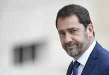 Le porte-parole du gouvernement Christophe Castaner arrive à l'Elysée pour le premier Conseil des mi