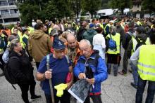 Des volontaires mobilisés pour une battue autour de Pont-de-Beauvoisin (Isère) le 2 septembre 2017 a