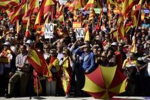 Le Parlement catalan, avant un vote sur l'indépendance de la région, le 27 octobre 2017 à Barcelone