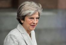 La Première ministre britannique Theresa May, le 30 septembre 2017 à Manchester