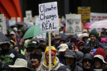 Manifestation à Chicago contre le changement climatique, le 29 avril 2017