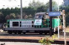 La gare de triage de Somain (Nord), le 18 septembre 2009. Les cheminots craignaient la disparition d