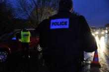 La police aux frontières française lors d'un contrôle routier sur l'A31 en direction du Luxembourg, 