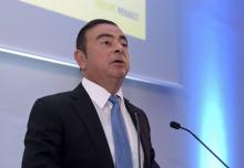 Le PDG de Renault, Carlos Ghosn, lors d'une conférence de presse à La Défense, près de Paris, le 6 o