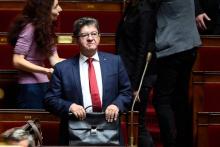 Le leader de La France insoumise Jean-Luc Mélenchon, le 10 octobre 2017 à l'Assemblée nationale à Pa