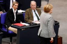 Albrecht Glaser de l'AfD au Bundestag à Berlin, le 23 octobre 2017