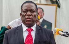 Le nouveau président du Zimbabwe Emmerson Mnangagwa, le 4 décembre 2017 à Harare