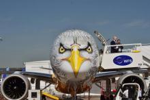 Un appareil Embraer E195-E2 au Bourget le 20 juin 2017